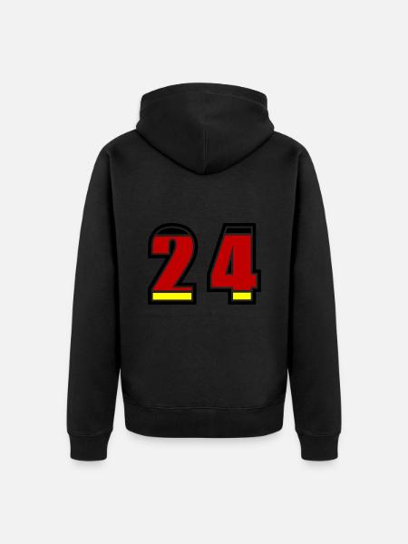 24 Number Germany Jersey - Unisex Premium Organic Zip Hoodie - black