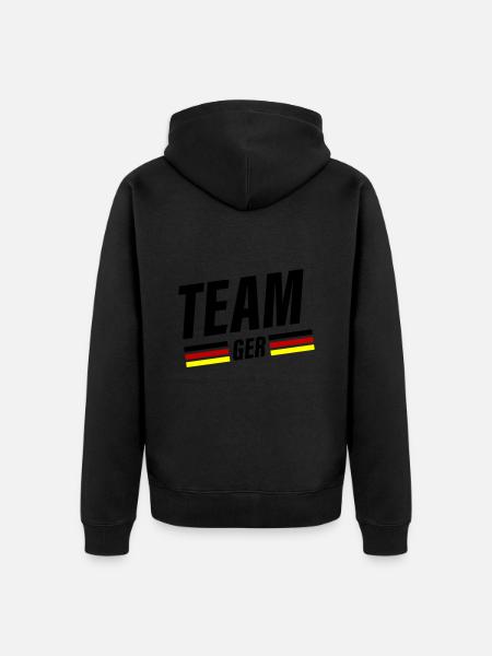 Team Germany - Unisex Premium Organic Zip Hoodie - black
