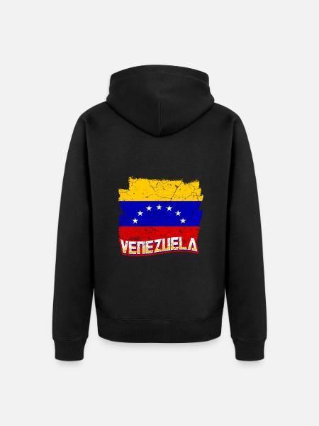 Venezuela Flagge - Unisex Premium Bio Zip Hoodie - Schwarz