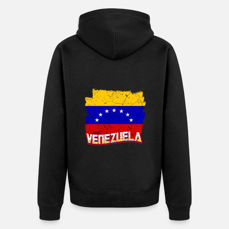 Drapeau du Venezuela - Veste à capuche bio Premium Unisexe - noir