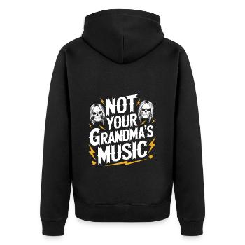 Métal Vêtements Rock Rock Musique Crânes Foudre - Veste à capuche bio Premium Unisexe - noir - Dos - Nico (187cm)