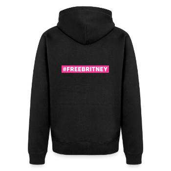 Britney gratuite - Veste à capuche bio Premium Unisexe - noir - Dos - Nico (187cm)