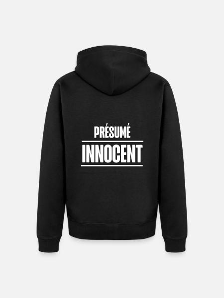 présumé innocent - Veste à capuche bio Premium Unisexe - noir