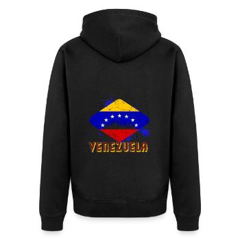 Drapeau du Venezuela - Veste à capuche bio Premium Unisexe - noir - Dos - Nico (187cm)