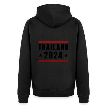 Thaïlande 2024 - Veste à capuche bio Premium Unisexe - noir - Dos - Nico (187cm)