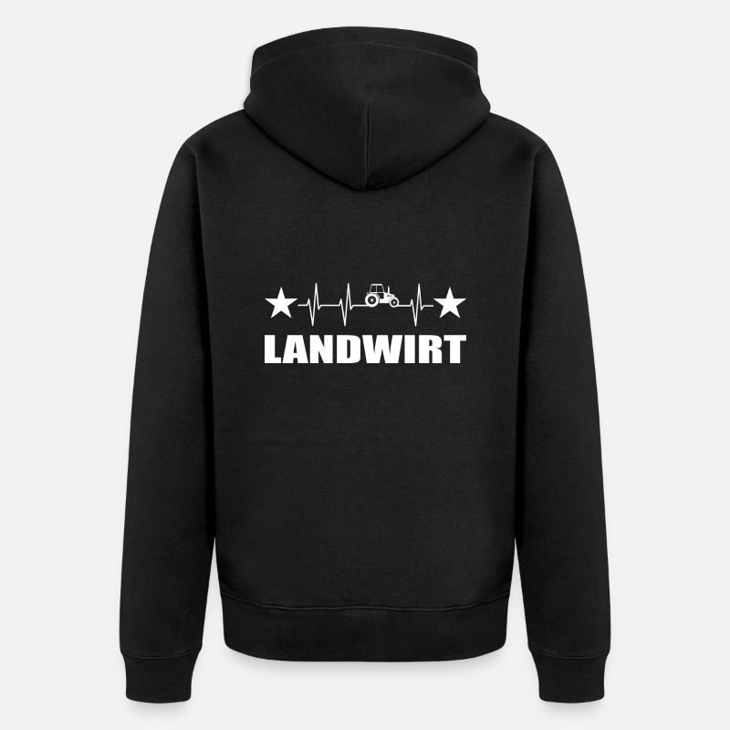 Traktor - Unisex Premium Bio Zip Hoodie - Schwarz