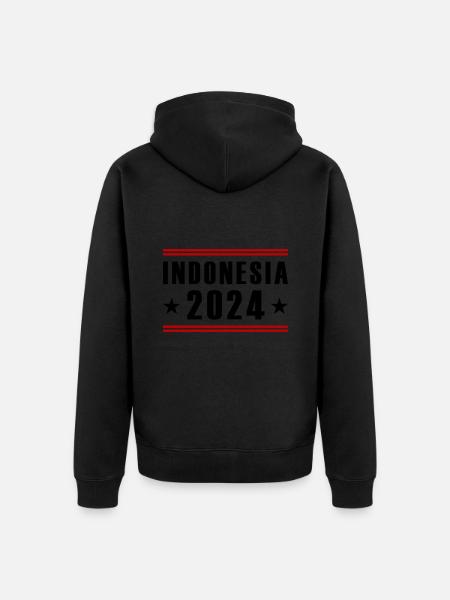 Indonesia 2024 - Unisex Premium Organic Zip Hoodie - black