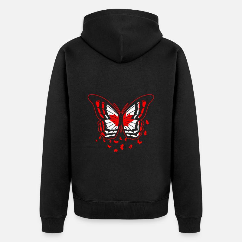 Drapeau du Canada - Veste à capuche bio Premium Unisexe - noir