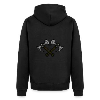 Élément de hache - Veste à capuche bio Premium Unisexe - noir - Dos - Nico (187cm)