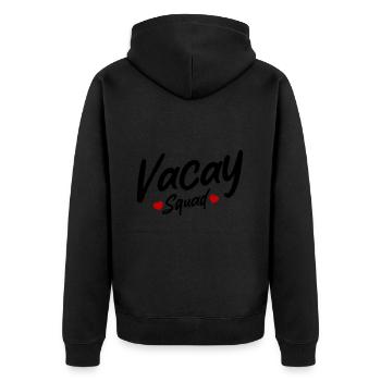 Vacay Squad Heart - Unisex Premium Organic Zip Hoodie - black - Back - Nico (187cm)