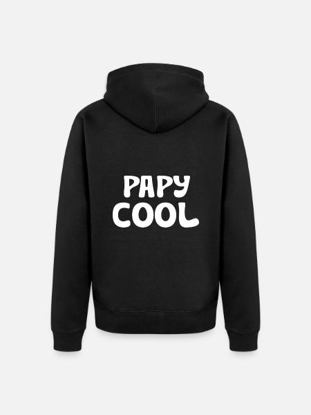 papy cool - Veste à capuche bio Premium Unisexe - noir