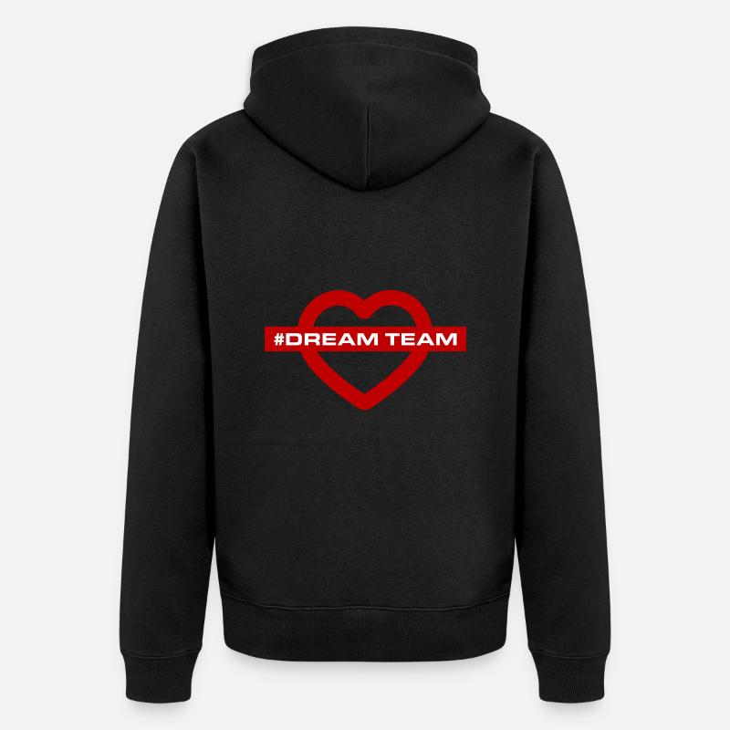 Dream Team Heart Love - Veste à capuche bio Premium Unisexe - noir