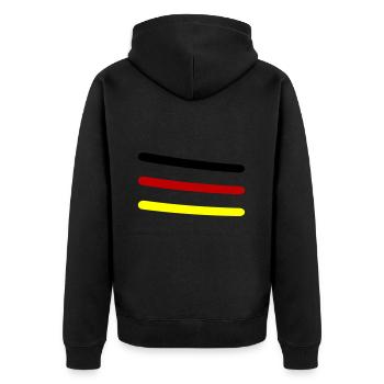 Ligne Allemagne - Veste à capuche bio Premium Unisexe - noir - Dos - Nico (187cm)