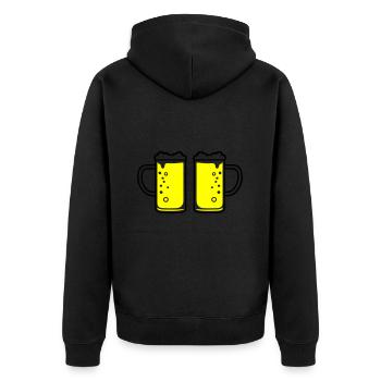 Verre à bière Chope de bière Bière - Veste à capuche bio Premium Unisexe - noir - Dos - Nico (187cm)