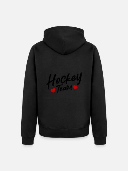 Hockey Team - Unisex Premium Organic Zip Hoodie - black