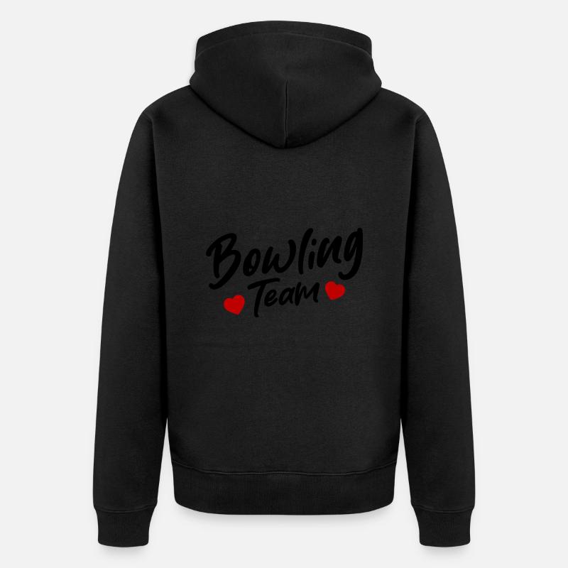 Équipe de bowling - Veste à capuche bio Premium Unisexe - noir