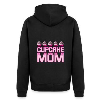 Cupcake Nut Baking - Unisex Premium Organic Zip Hoodie - black - Back - Nico (187cm)