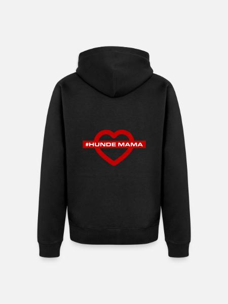 Hunde Mama - Unisex Premium Bio Zip Hoodie - Schwarz