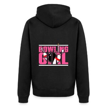 Anniversaire de la fille de bowling - Veste à capuche bio Premium Unisexe - noir - Dos - Nico (187cm)