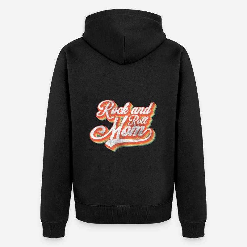 Rock and Roll Mutter - Unisex Premium Bio Zip Hoodie - Schwarz