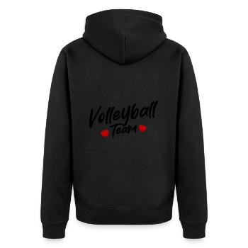 Équipe de volley-ball - Veste à capuche bio Premium Unisexe - noir - Dos - Nico (187cm)