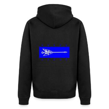 Darts darts sport - Unisex Premium Organic Zip Hoodie - black - Back - Nico (187cm)