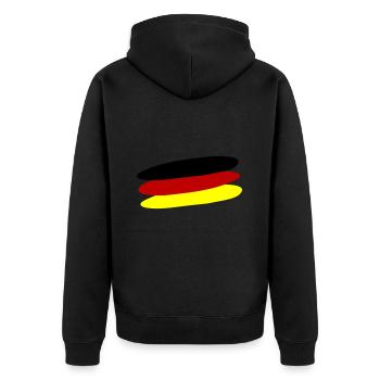 Germany Flag - Unisex Premium Organic Zip Hoodie - black - Back - Nico (187cm)