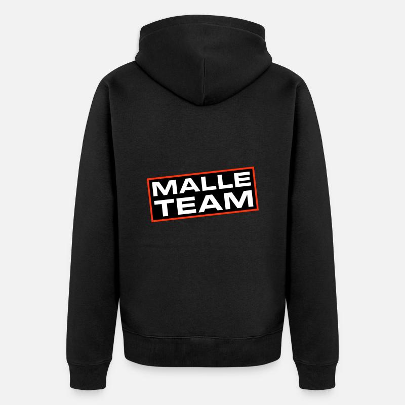 L’équipe Malle - Veste à capuche bio Premium Unisexe - noir