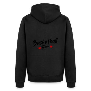 Équipe de basket-ball - Veste à capuche bio Premium Unisexe - noir - Dos - Nico (187cm)