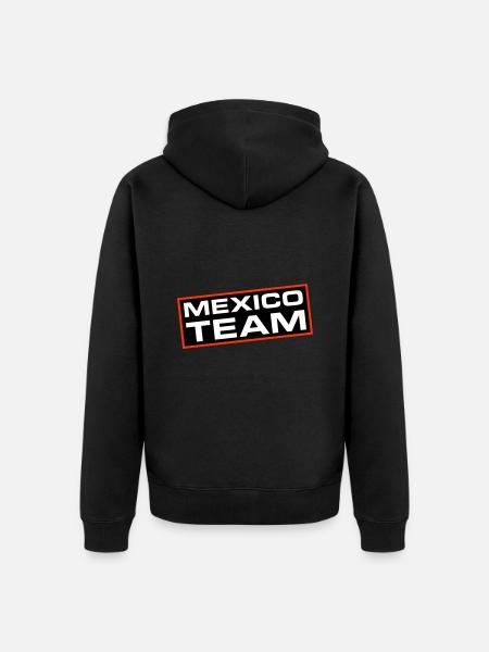 Mexiko Team - Unisex Premium Bio Zip Hoodie - Schwarz
