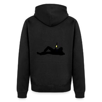 Boire de la bière Silhouette - Veste à capuche bio Premium Unisexe - noir - Dos - Nico (187cm)