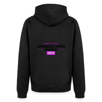 Jga 2024 Junggesellinnenabschied - Unisex Premium Bio Zip Hoodie - Schwarz - Hinten - Nico (187cm)