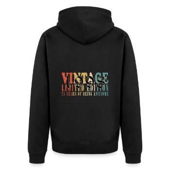 25ème Anniversaire Millésime 1998 Millésime 1998 - Veste à capuche bio Premium Unisexe - noir - Dos - Nico (187cm)