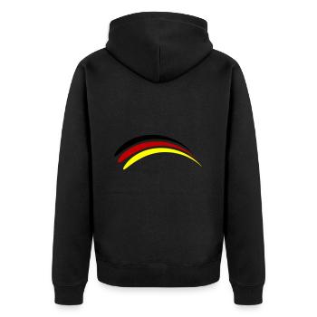 Germany Flag - Unisex Premium Organic Zip Hoodie - black - Back - Nico (187cm)