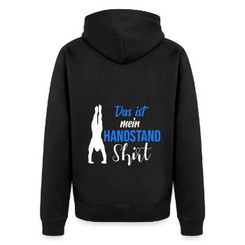 Handstand Zitat Gymnastik Turnerinnen Turnen - Unisex Premium Bio Zip Hoodie - Schwarz - Hinten - Nico (187cm)