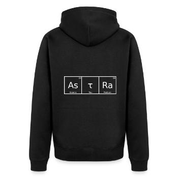 Astra Name Vorname Chemie Periodensystem Elemente - Unisex Premium Bio Zip Hoodie - Schwarz - Hinten - Nico (187cm)