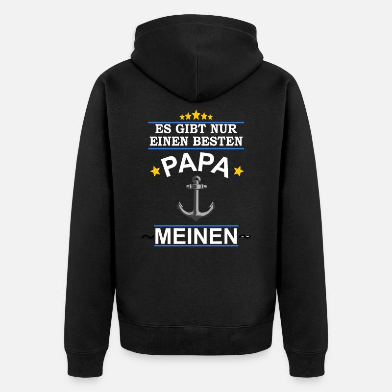 Papa Bester - Unisex Premium Bio Zip Hoodie - Schwarz