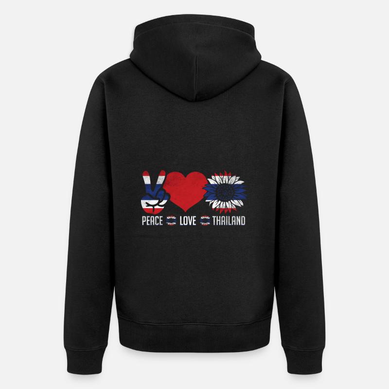 Thaïlande Amour - Veste à capuche bio Premium Unisexe - noir