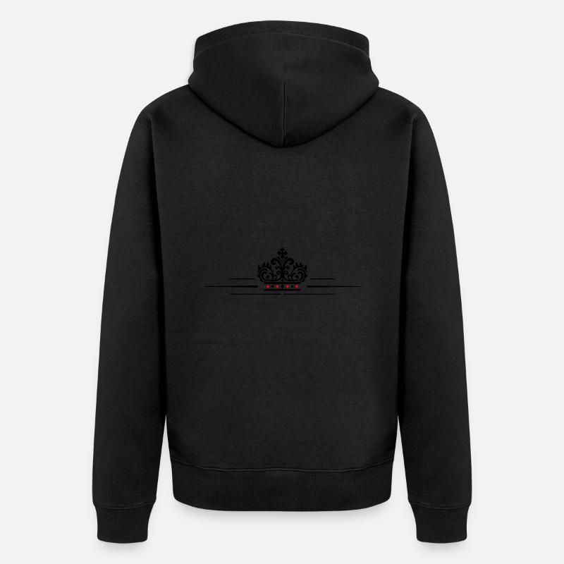 Icône de la couronne - Veste à capuche bio Premium Unisexe - noir