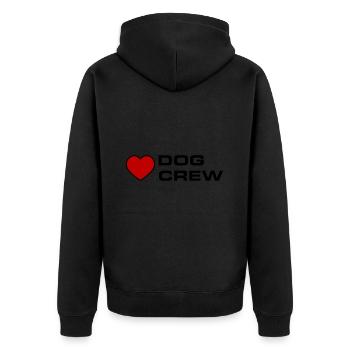 Dog Crew - Unisex Premium Bio Zip Hoodie - Schwarz - Hinten - Nico (187cm)