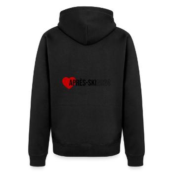Après Ski 2024 Heart Holiday - Unisex Premium Organic Zip Hoodie - black - Back - Nico (187cm)