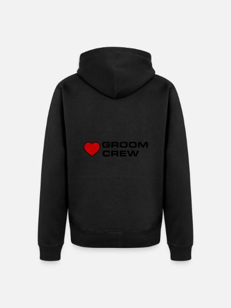 Groom Crew - Unisex Premium Organic Zip Hoodie - black