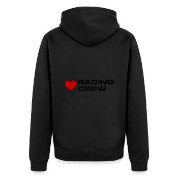 Racing Crew - Unisex Premium Bio Zip Hoodie - Schwarz - Hinten - Nico (187cm)