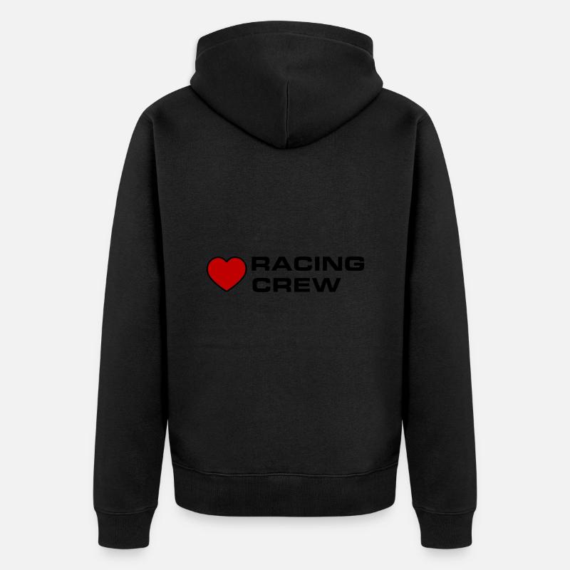 Racing Crew - Unisex Premium Bio Zip Hoodie - Schwarz
