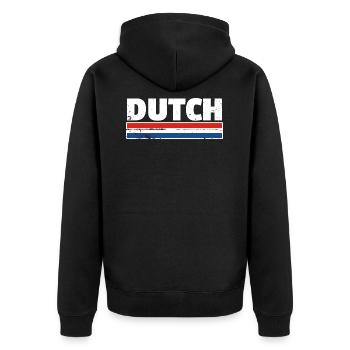 Pays-Bas néerlandais Drapeau néerlandais Pays-Bas - Veste à capuche bio Premium Unisexe - noir - Dos - Nico (187cm)