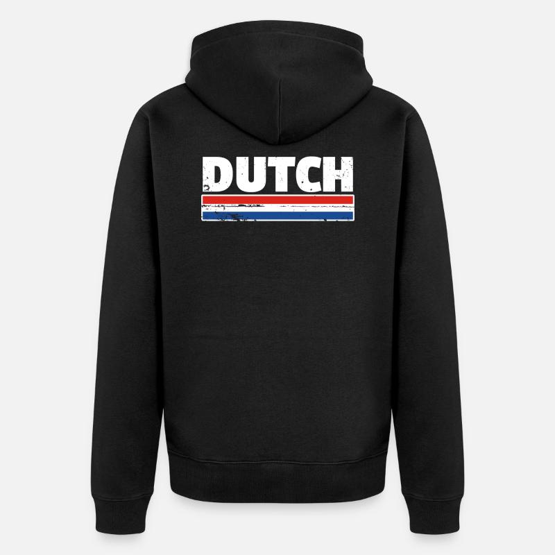 Pays-Bas néerlandais Drapeau néerlandais Pays-Bas - Veste à capuche bio Premium Unisexe - noir
