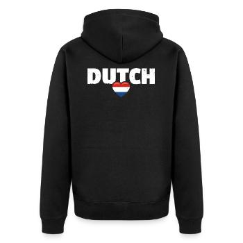Pays-Bas néerlandais Drapeau néerlandais Pays-Bas - Veste à capuche bio Premium Unisexe - noir - Dos - Nico (187cm)