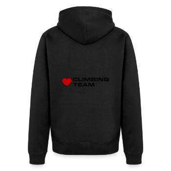 Cœur d’équipe d’escalade - Veste à capuche bio Premium Unisexe - noir - Dos - Nico (187cm)