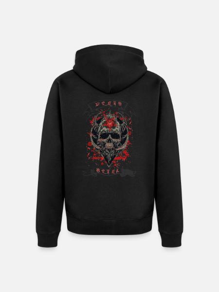 Death Metal Heavy Rock Music - Unisex Premium Organic Zip Hoodie - black
