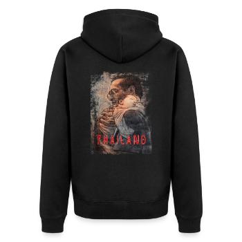 Thaïlande - Veste à capuche bio Premium Unisexe - noir - Dos - Nico (187cm)